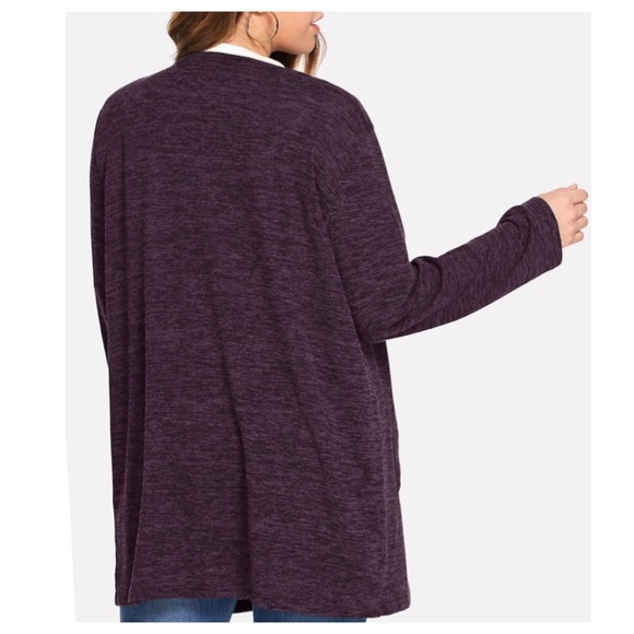 ➕ Purple Long Sleeve Cardigan - Picture 4 of 5